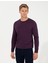 Pierre Cardin Erkek Mor Slim Fit Bisiklet Yaka Basic Triko Kazak 50257290-VR038 3