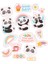 Pandalı Etiket / Laptop Notebook Kask Valiz Defter Sticker Seti 1