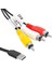 3 Rca + USB Çevirici 1.2 Metre Kablo USB To 3 Rca (Seconder HY7024) 1
