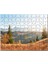 Mor Yeşil Çiçekler Flu Ip ve Makas Arkaplan 120 Parça Puzzle Yapboz Mdf (Ahşap) 1