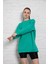 Unisex Uzun Kollu Iki Iplik Çimen Yeşili Oversize Sweatshirt IRF062 İRF062 2