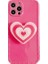 iPhone 13 Için Kalp Desenli Telefon Kılıfı - Pembe (Yurt Dışından) 1