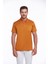 Erkek Turuncu Regular Fit Merserize %100 Pamuk Basic Polo Yaka Tişört 3