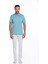 Erkek Turkuaz Regular Fit Merserize %100 Pamuk Basic Polo Yaka Tişört 3