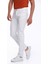 Erkek Beyaz Regular Fit Yüksek Bel Düz Paça Basic Kot Pantolon 2