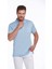 Erkek Mavi Regular Fit Merserize %100 Pamuk Basic Polo Yaka Tişört 1