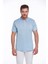 Erkek Mavi Regular Fit Merserize %100 Pamuk Basic Polo Yaka Tişört 2