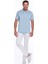 Erkek Mavi Regular Fit Merserize %100 Pamuk Basic Polo Yaka Tişört 3