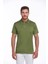 Erkek Yeşil Regular Fit Merserize %100 Pamuk Basic Polo Yaka Tişört 2