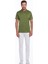 Erkek Yeşil Regular Fit Merserize %100 Pamuk Basic Polo Yaka Tişört 3