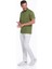 Erkek Yeşil Regular Fit Merserize %100 Pamuk Basic Polo Yaka Tişört 4