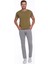 Erkek Yeşil Slim Fit Basic Bisiklet Yaka Triko Tişört 3