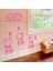 Pembe Hello Kitty Çocuk Odası Dekorasyonu Duvar Sticker 2