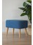 Semya Home Ahşap Ayaklı Keten Retro Puf & Bench 1