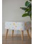 Iskandinav Desenli Retro Ahşap Puf & Bench 1