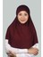 İkili Set Pratik Eşarp Hazır Türban Ve Hijab Tesettür Bonesi (Xl) - Bordo 1