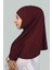 İkili Set Pratik Eşarp Hazır Türban Ve Hijab Tesettür Bonesi (Xl) - Bordo 3