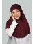 İkili Set Pratik Eşarp Hazır Türban Ve Hijab Tesettür Bonesi (Xl) - Bordo 4