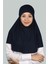 İkili Set Pratik Eşarp Hazır Türban Ve Hijab Tesettür Bonesi (Xl) - Lacivert 1