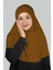 İkili Set Pratik Eşarp Hazır Türban Ve Hijab Tesettür Bonesi (Xl) - Taba 4