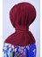 Kadın Tesettür Çıtçıtlı Bone Sandy Hijab Boyunluk Bone Bordo 4