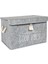 Keçe Kapaklı Çok Amaçlı Mini Kutu Gri 35X24X24 cm 2