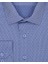Slim Fit Armür Desenli Mavi Erkek Gömlek 2