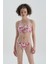 Fuşya - Beyaz Düşük Bel Bikini Alt 4