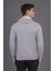 Gri Kapüşonlu Baskılı Sweat 4