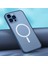 Iphone 13 Pro Max ile Uyumlu Şeffaf Renkli Transparan Chatoyant Magsafe Uyumlu Kılıf Lacivert 1