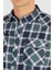 Slim Fit Kısa Kol Ekose Çift Cep Kapaklı Teksas Model Erkek Gömlek 3