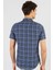 Slim Fit Kısa Kol Ekose Çift Cep Kapaklı Teksas Model Erkek Gömlek 5