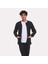 Likralı Dinamik Doktor, Hemşire Ceket - Erkek, Siyah 3