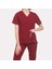 Likralı Dinamik Janet Doktor, Hemşire Forma Takım - Kadın, Bordo 2