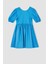 Kız Çocuk Bisiklet Yaka Kısa Balon Kollu Pamuklu Poplin Elbise Y0192A622SM 6