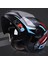 Tam Yüz Flip Up Motosiklet Kask Motocross Helm Hafif Off-Road Siyah (Yurt Dışından) 3