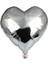 Helyuma Uyumlu Kalp Şekilli Folyo Balon Sevgililer Günü Kalpli Folyo Balon Gümüş 1
