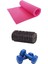 7mm Pilates Minderi ve Foam Roller ve 1 kg Dambıl Seti Egzersiz Seti Yoga Seti 1