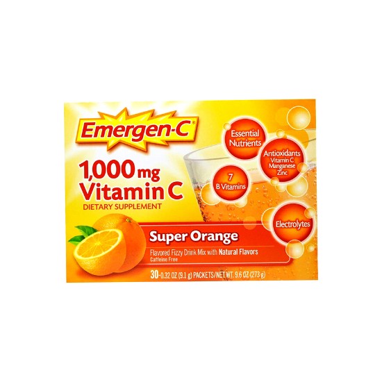EmergenC Vitamin C Drink Mix Super Orange 30CT 1000MG Fiyatı