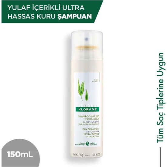 Klorane Yulaf Içerikli Ultra Hassas Kuru Şampuan 150 Ml