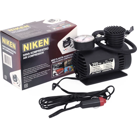 Niken Mini Oto Araç Hava Kompresörü 12V 300 PSI