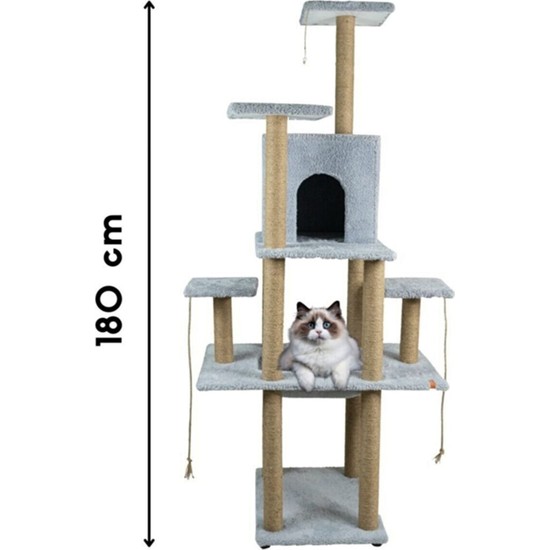 Pugalo Kedi Tırmalama Evi Pugalo Catnipli Kedi Tırmalama Kulesi ve Oyun Platformu