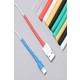 DRCR İPHONE Uyumlu Şarj Kablosu Koruyucu Makaron 12 Adet 6 cm 6 Farklı Renk (6,4MM ÇAP)