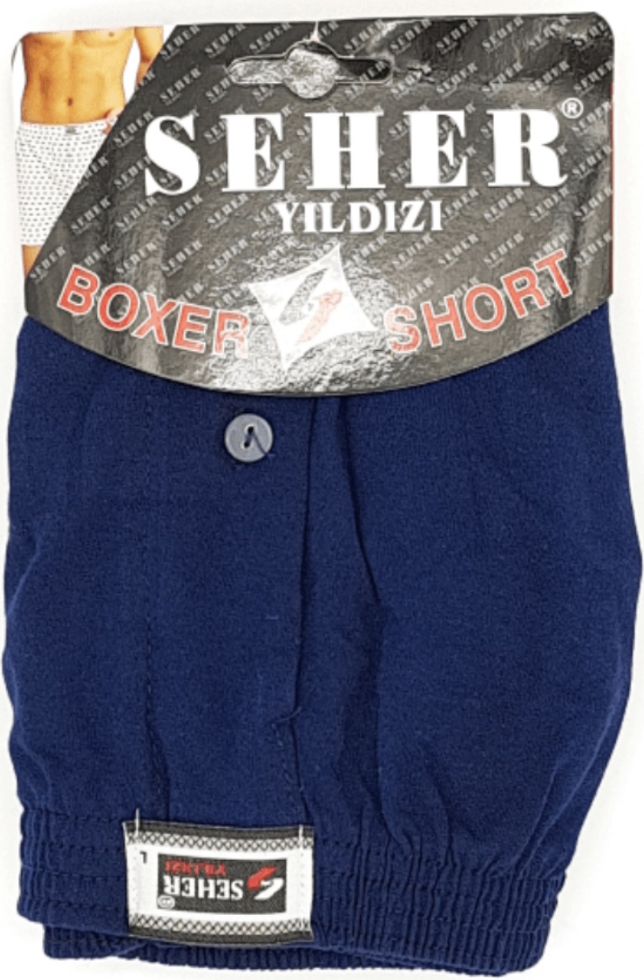 Seher Yıldızı Abani Classic 6 Adet Desenli Seher Erkek Düğmeli Boxer 0011 görsel 3