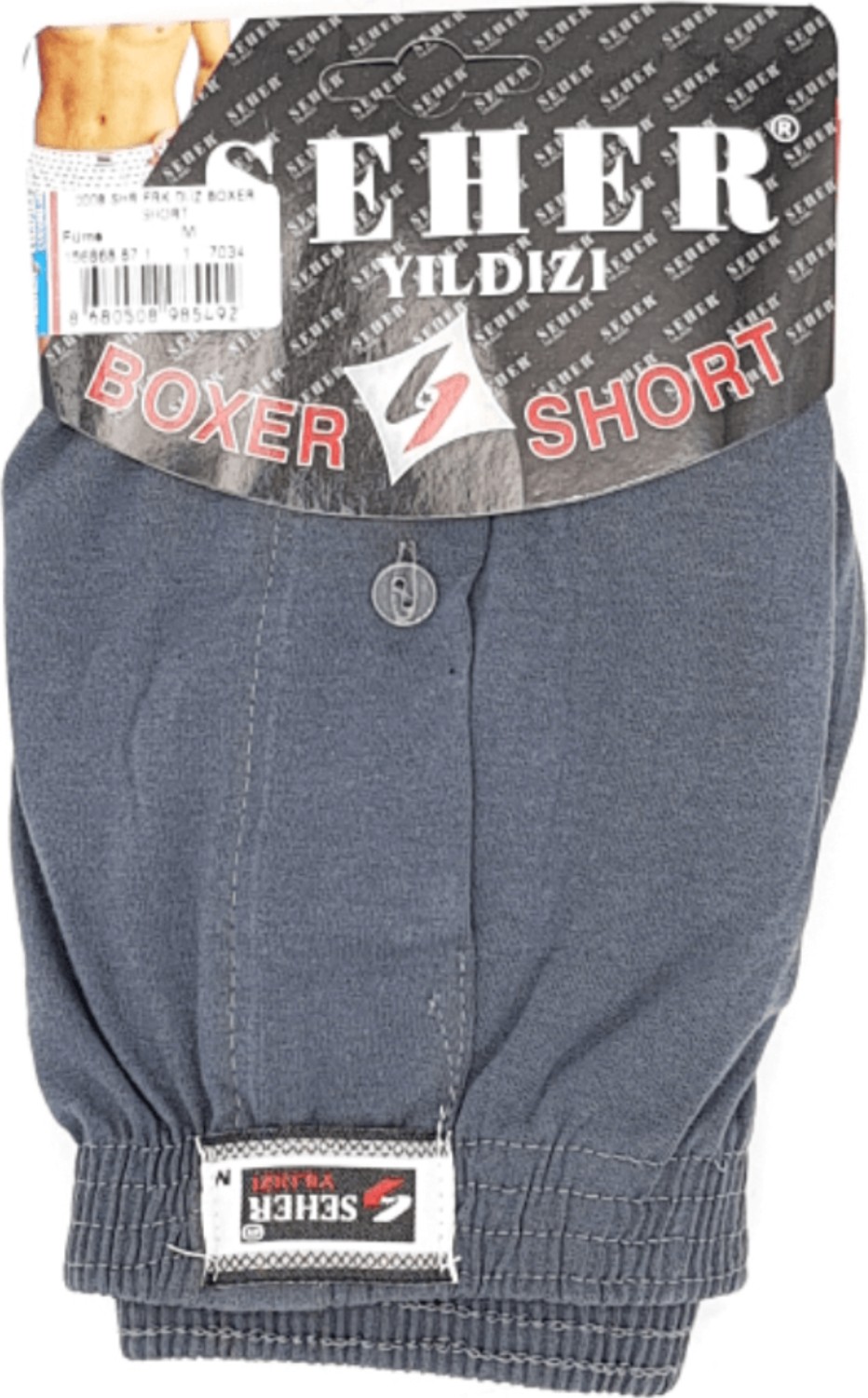 Seher Yıldızı Abani Classic 6 Adet Desenli Seher Erkek Düğmeli Boxer 0011 görsel 5