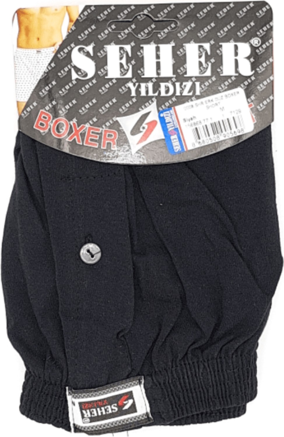 Seher Yıldızı Abani Classic 6 Adet Desenli Seher Erkek Düğmeli Boxer 0011 görsel 4