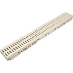 Luxwares 130x60x1000 mm Drenaj Kanalı Plastik Izgara + Oluk + Tapa