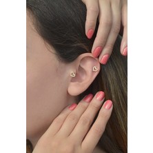 Sacce Scarves&Accessories Gold Kalp Piercing Tragus Helix Kıkırdak