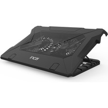 Inca INC-321 RX Ergonomik Çift Fan+ Stand+ With Rubber Sessiz Siyah  Notebook Soğutucu