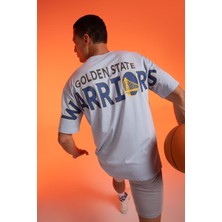 DeFactoFit NBA Golden State Warriors Boxy Fit %100 Pamuk Tişört Y3000AZ22HS